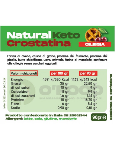 Ofood - Crostatina natural keto gusto...