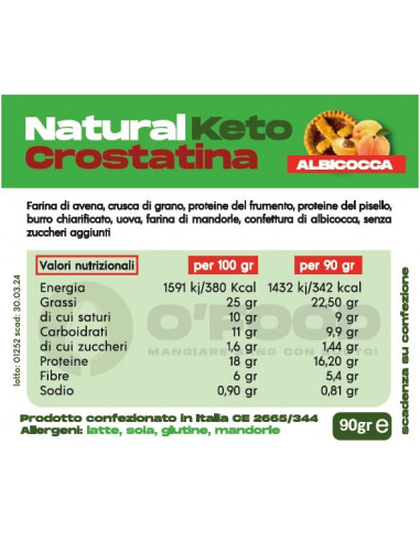 OFood - Crostatina natural keto gusto...