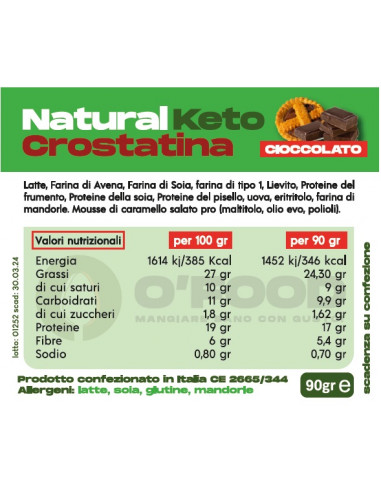 OFood - Crostatina natural keto gusto...