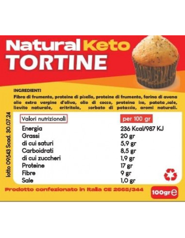 OFood - Tortine natural keto 100 g
